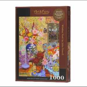 New Unopened Art & Fable Puzzle "The Window Nook" Velvet touch pieces